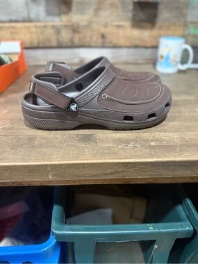 CROCS Brown Classic Clog with Adjustable Heel Strap